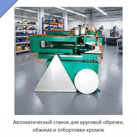Автоматический станок для круговой обрезки, обжима и отбортовки кромок