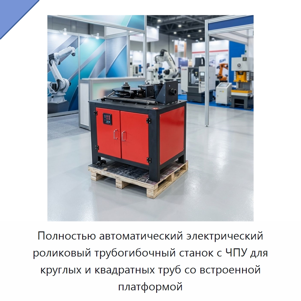 Полностью автоматический электрический роликовый трубогибочный станок с ЧПУ для круглых и квадратных труб со встроенной платформой — Станки для обработки труб