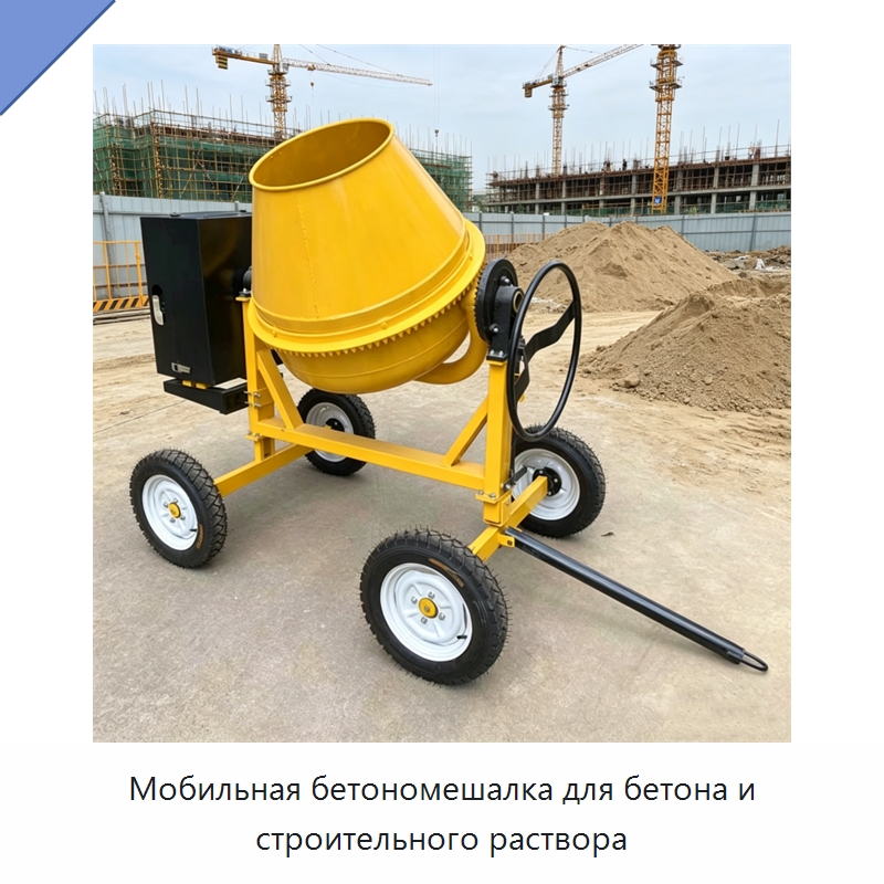 Мобильная бетономешалка для бетона и строительного раствора — Специальные машины и промышленное оборудование