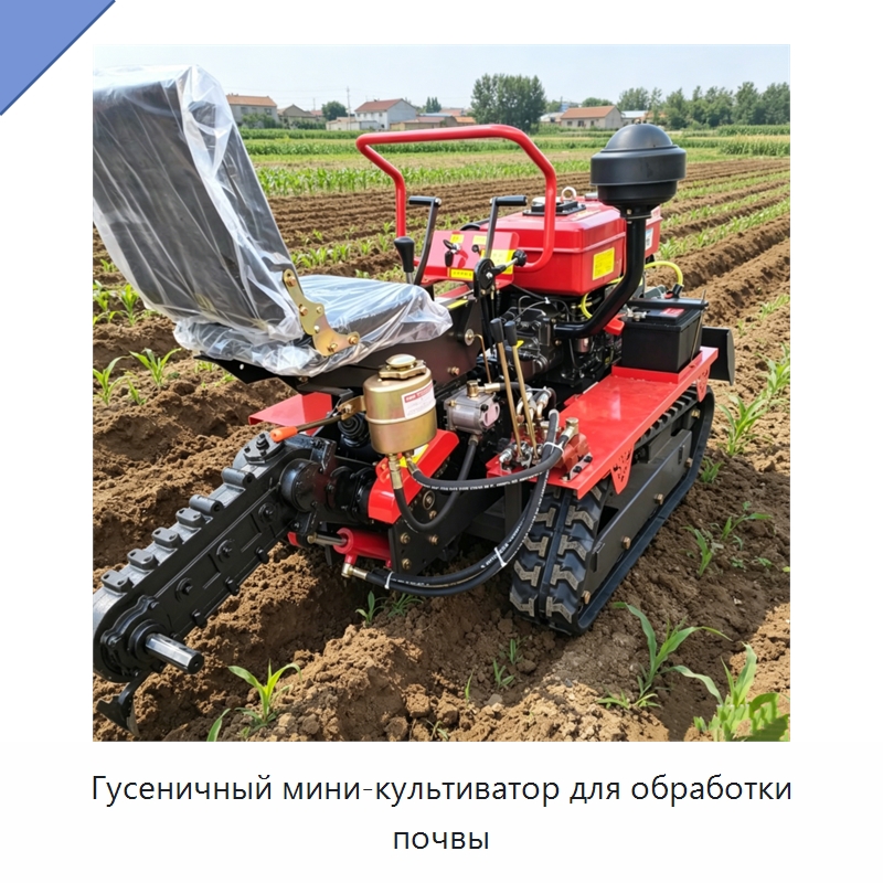 Гусеничный мини-культиватор для обработки почвы — Промышленное оборудование