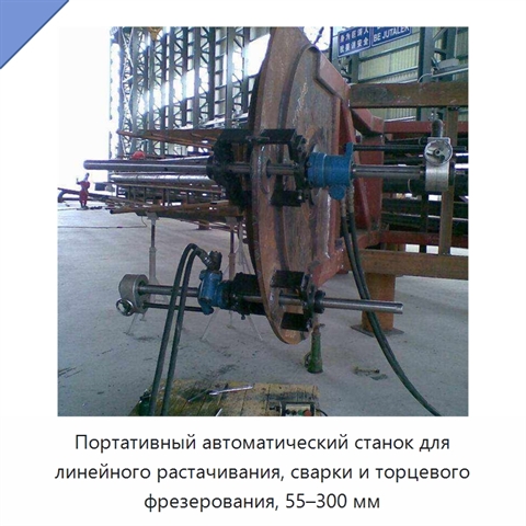 Портативный автоматический станок для линейного растачивания, сварки и торцевого фрезерования, 55–300 мм