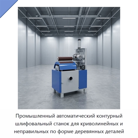 Автоматический контурно-шлифовальный станок для шлифования и полирования криволинейных деревянных поверхностей