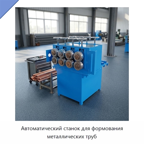 Автоматический станок для сплющивания и формования металлических труб с преобразованием круглого сечения в квадратное, 380 В