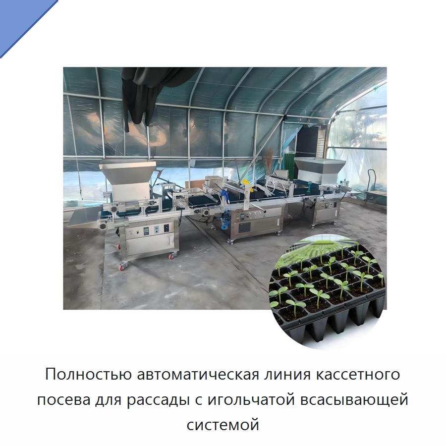 Полностью автоматическая линия кассетного посева для рассады с игольчатой всасывающей системой — Сеялки и рассадопосадочные машины