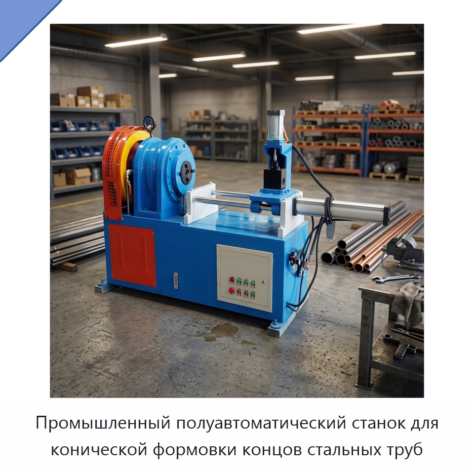 Промышленный полуавтоматический станок для конической формовки концов стальных труб — Оборудование для металлообработки и металлургии