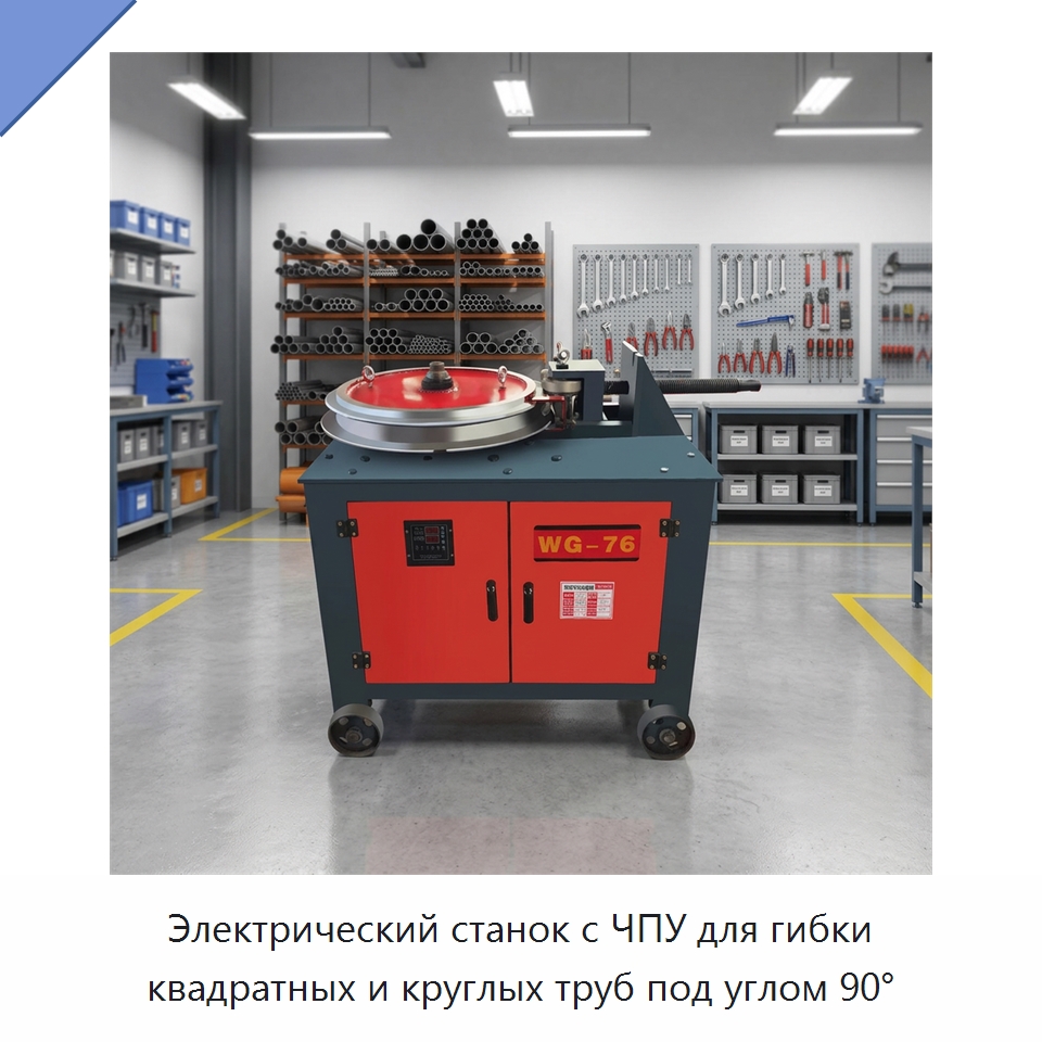 Электрический станок с ЧПУ для гибки квадратных и круглых труб под углом 90° — Специальная строительная техника