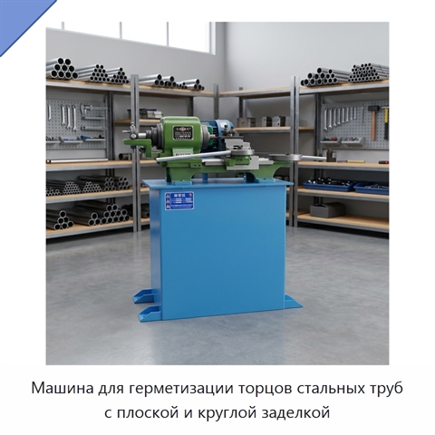 Машина для герметизации торцов стальных труб с плоской и круглой заделкой