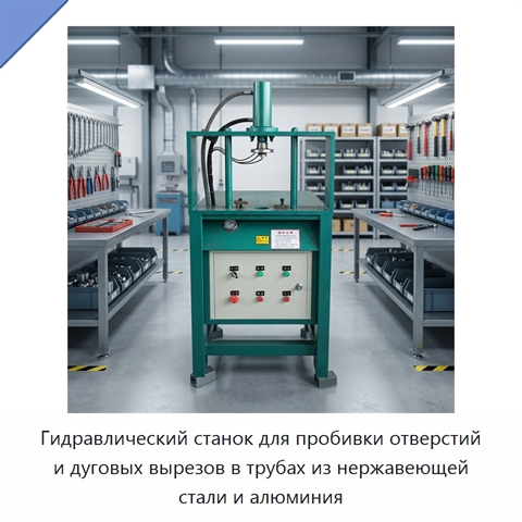 Гидравлический станок для пробивки отверстий и дуговых вырезов в трубах из нержавеющей стали и алюминия