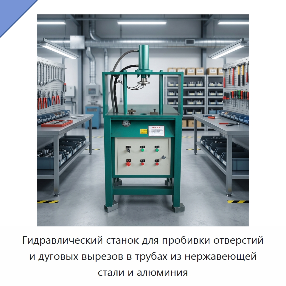 Гидравлический станок для пробивки отверстий и дуговых вырезов в трубах из нержавеющей стали и алюминия — Специальная строительная техника