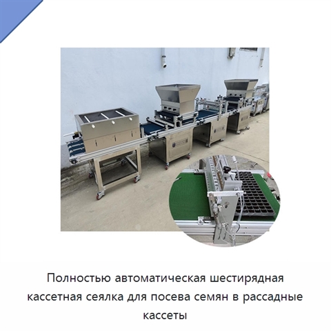 Полностью автоматическая шестирядная кассетная сеялка для посева семян в рассадные кассеты