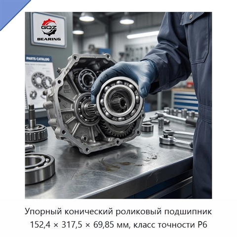 Упорный конический роликовый подшипник 152,4 × 317,5 × 69,85 мм, класс точности P6