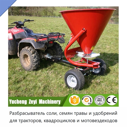 Разбрасыватель соли, семян травы и удобрений для тракторов, квадроциклов и мотовездеходов