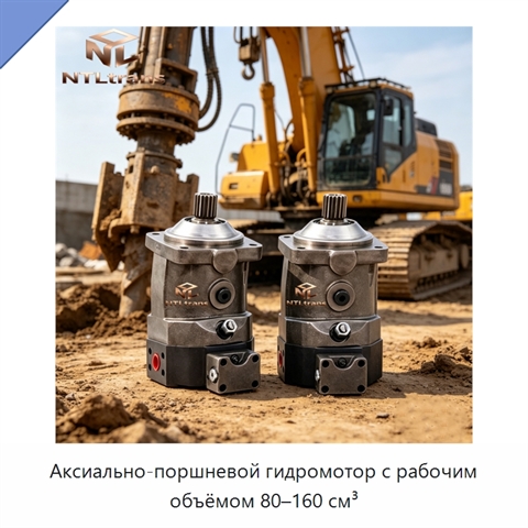 Аксиально-поршневой гидромотор с рабочим объёмом 80–160 см³