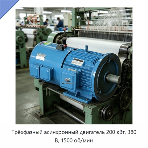 Трёхфазный асинхронный двигатель 200 кВт, 380 В, 1500 об/мин