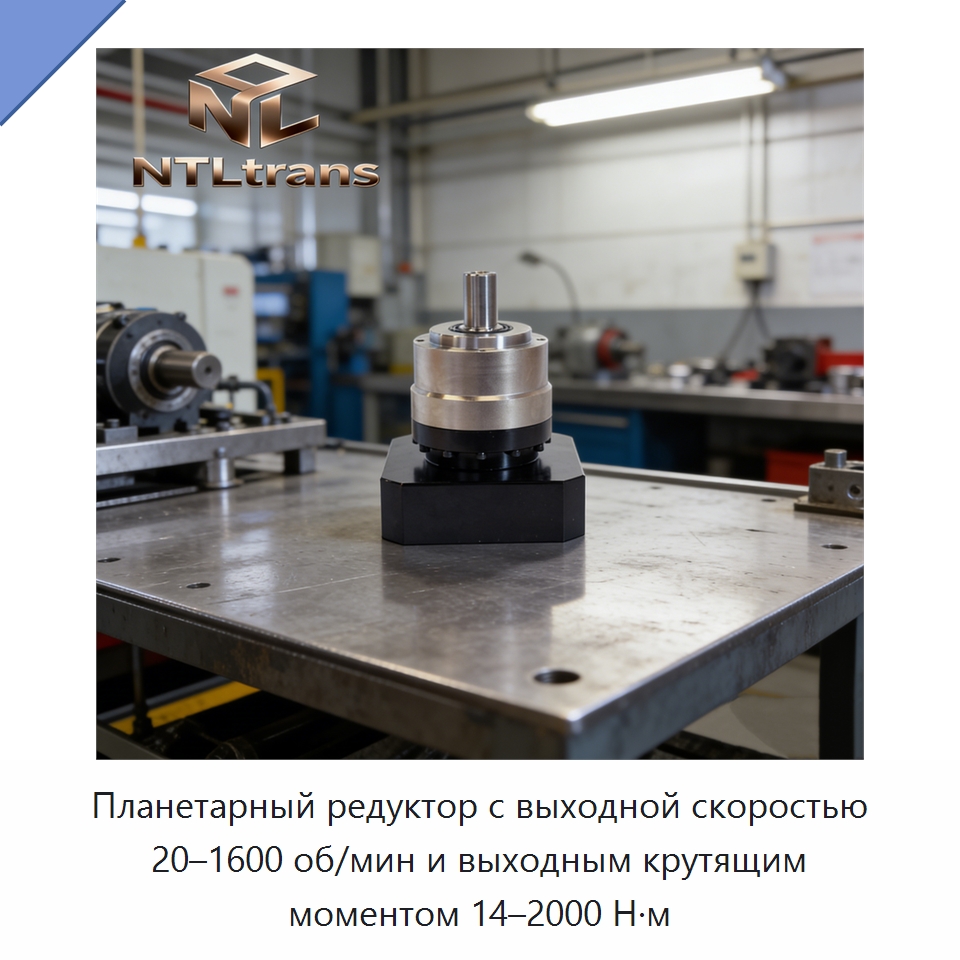 Планетарный редуктор с выходной скоростью 20–1600 об/мин и выходным крутящим моментом 14–2000 Н·м — Редукторы