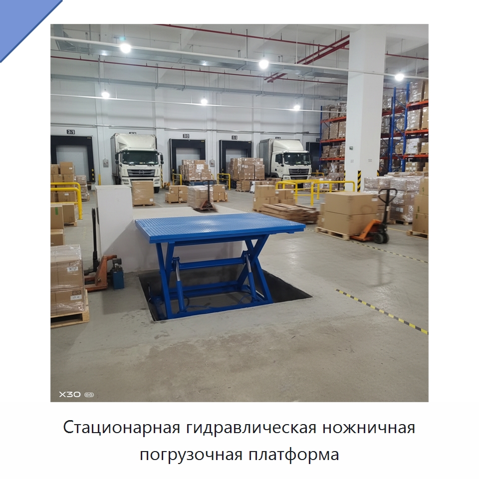 Стационарная гидравлическая ножничная погрузочная платформа — Подъемные столы