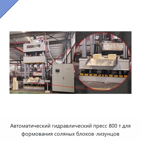 Автоматический гидравлический пресс 800 т для формования соляных блоков-лизунцов