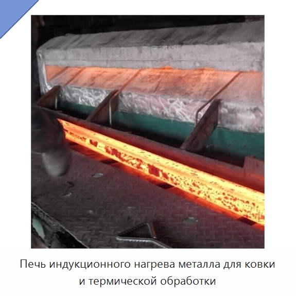 Печь индукционного нагрева металла для ковки и термической обработки — Промышленные печи