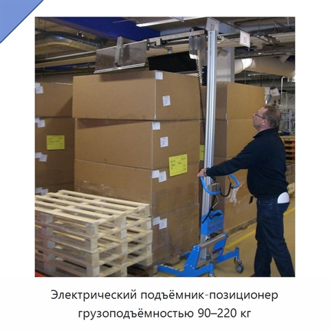 Электрический подъёмник-позиционер грузоподъёмностью 90–220 кг