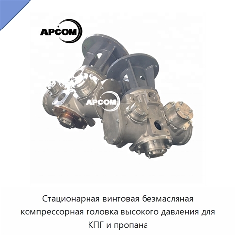 Стационарная винтовая безмасляная компрессорная головка высокого давления для КПГ и пропана