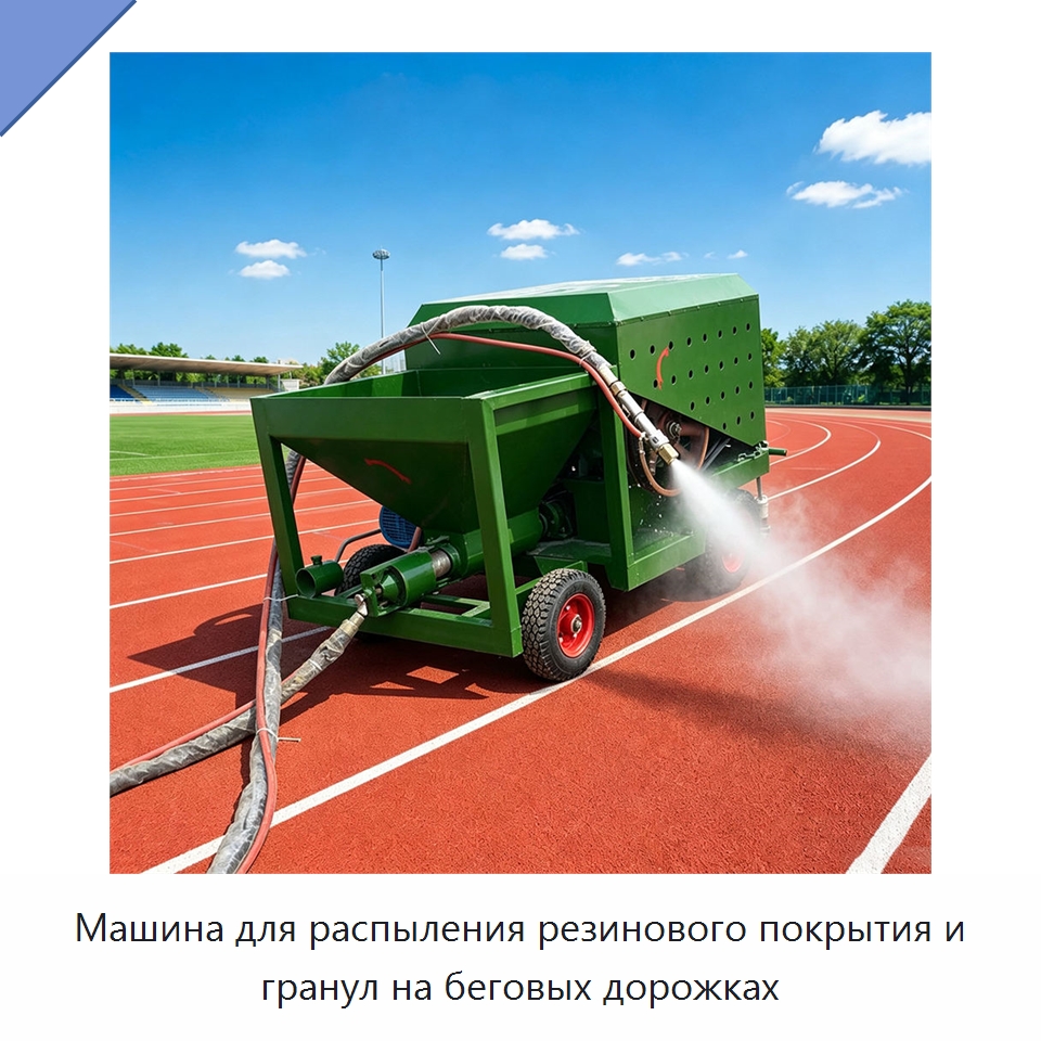 Машина для распыления резинового покрытия и гранул на беговых дорожках — Специальная строительная техника