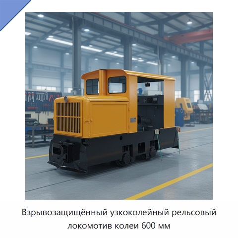 Взрывозащищённый узкоколейный рельсовый локомотив колеи 600 мм