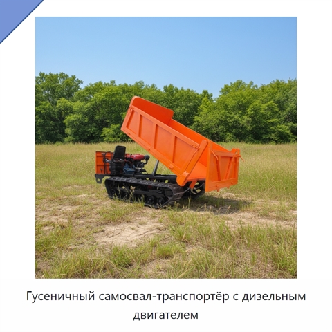 Гусеничный самосвал-транспортёр с дизельным двигателем