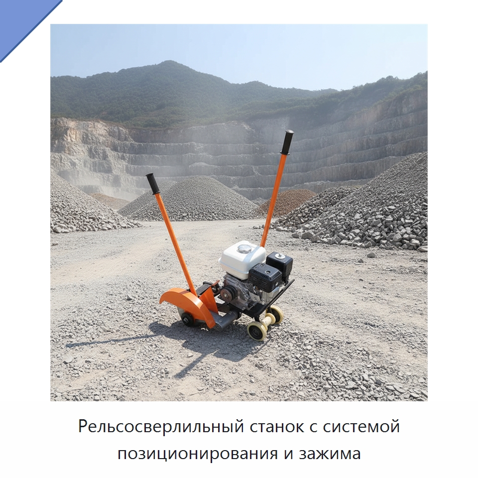 Рельсосверлильный станок с системой позиционирования и зажима — Горнодобывающее оборудование