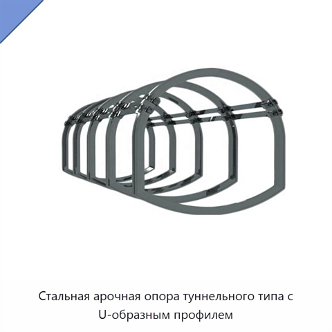 Стальная арочная опора туннельного типа с U-образным профилем