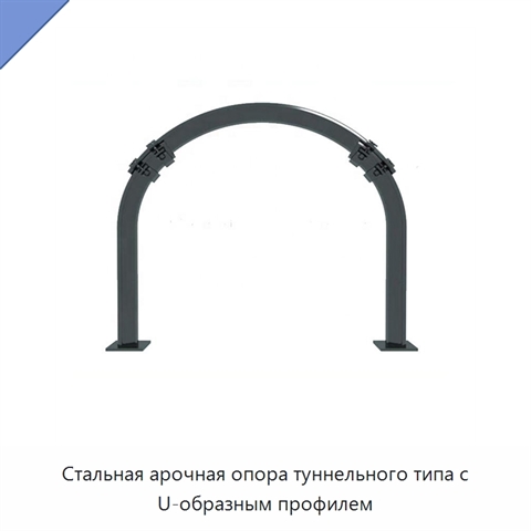 Стальная арочная опора туннельного типа с U-образным профилем