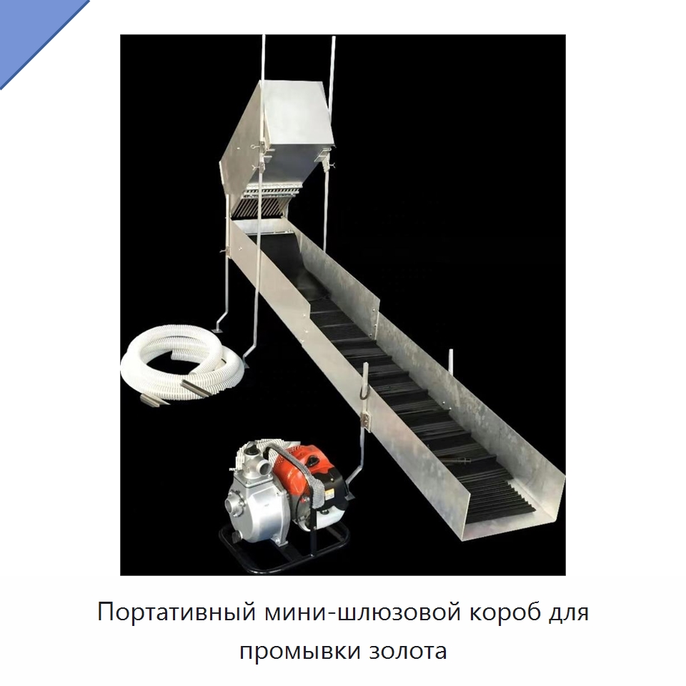 Портативный мини-шлюзовой короб для промывки золота — Горнодобывающее оборудование