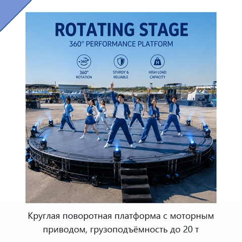 Круглая поворотная платформа с моторным приводом, грузоподъёмность до 20 т