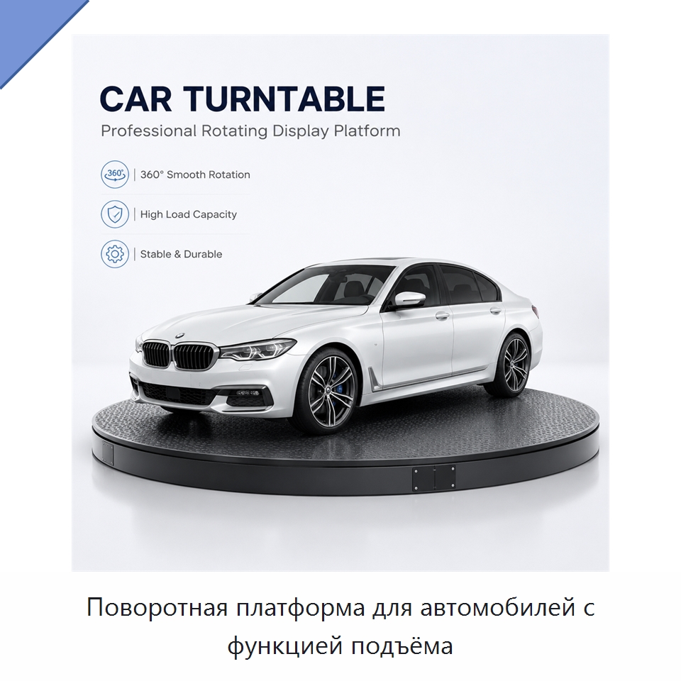 Поворотная платформа для автомобилей с функцией подъёма — Подъемные столы