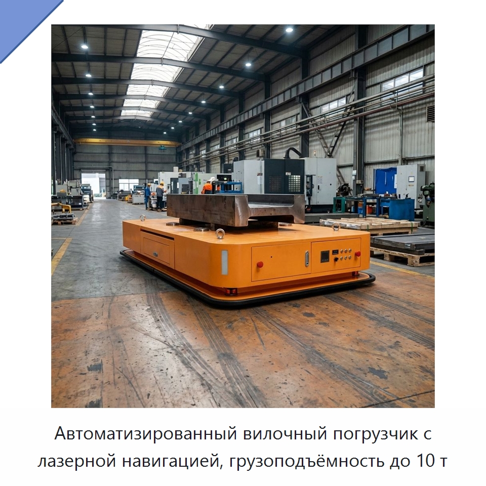 Автоматизированный вилочный погрузчик с лазерной навигацией, грузоподъёмность до 10 т — Вилочные погрузчики