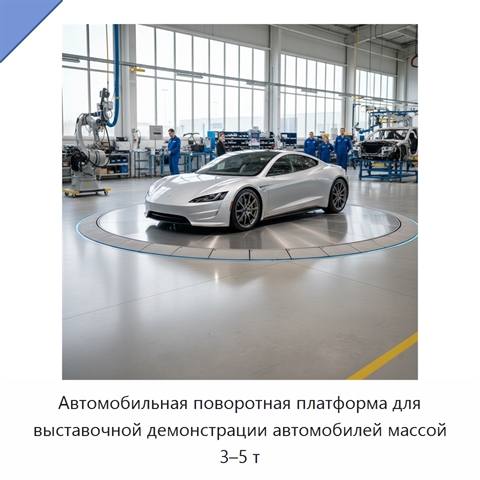 Автомобильная поворотная платформа для выставочной демонстрации автомобилей массой 3–5 т