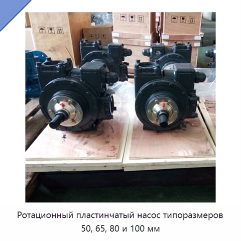 Ротационный пластинчатый насос типоразмеров 50, 65, 80 и 100 мм