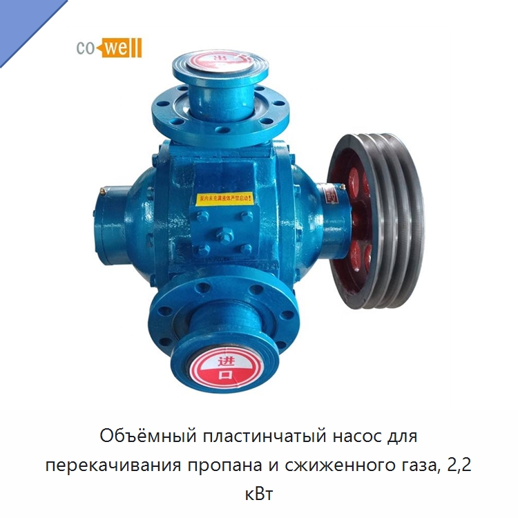 Объёмный пластинчатый насос для перекачивания пропана и сжиженного газа, 2,2 кВт — Насосы