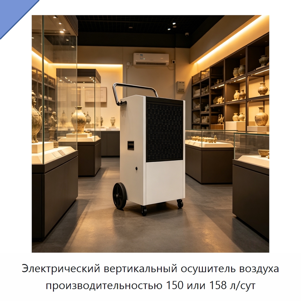 Электрический вертикальный осушитель воздуха производительностью 150 или 158 л/сут