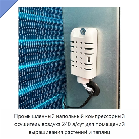 Промышленный напольный компрессорный осушитель воздуха 240 л/сут для помещений выращивания растений и теплиц