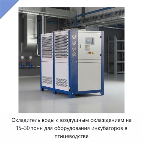 Охладитель воды с воздушным охлаждением на 15–30 тонн для оборудования инкубаторов в птицеводстве