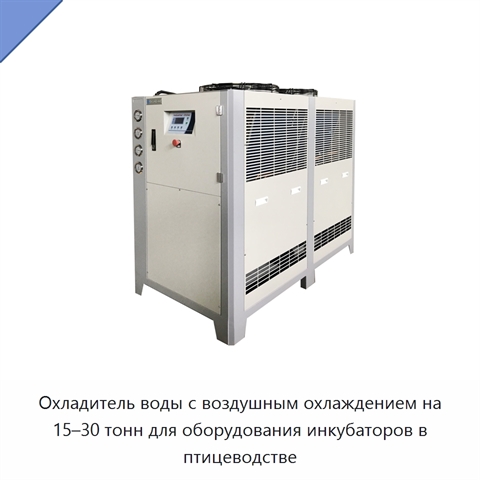 Охладитель воды с воздушным охлаждением на 15–30 тонн для оборудования инкубаторов в птицеводстве