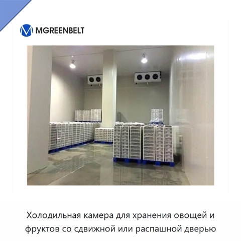 Холодильная камера для хранения овощей и фруктов со сдвижной или распашной дверью