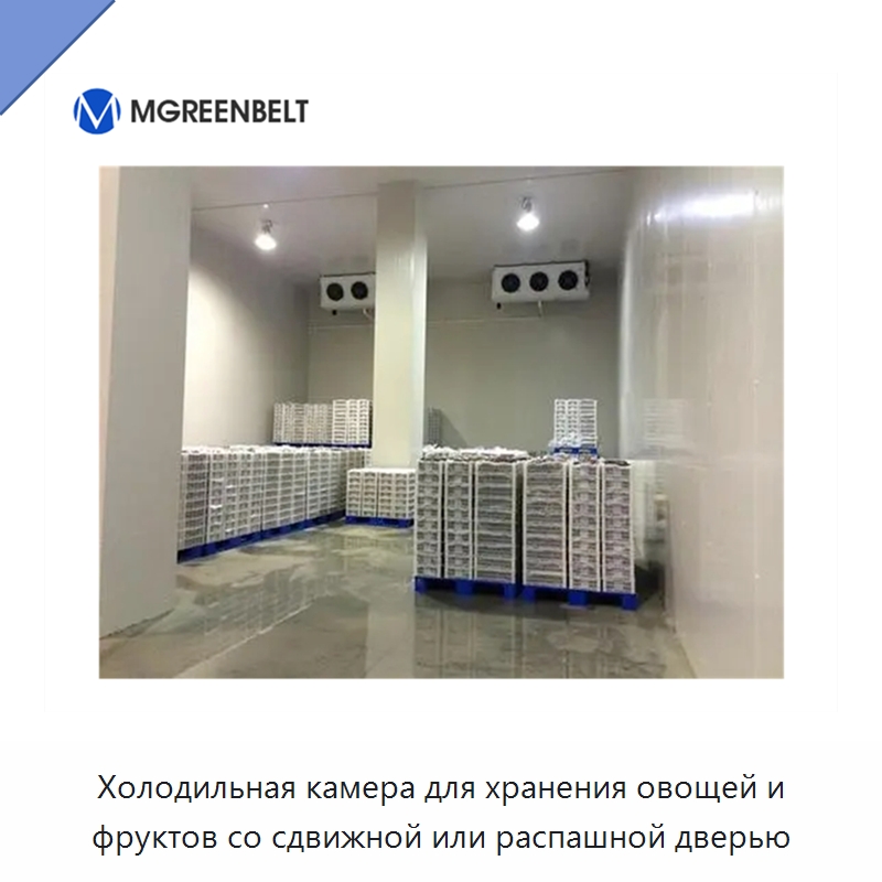 Холодильная камера для хранения овощей и фруктов со сдвижной или распашной дверью