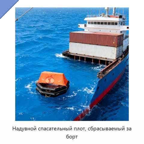 Надувной спасательный плот, сбрасываемый за борт