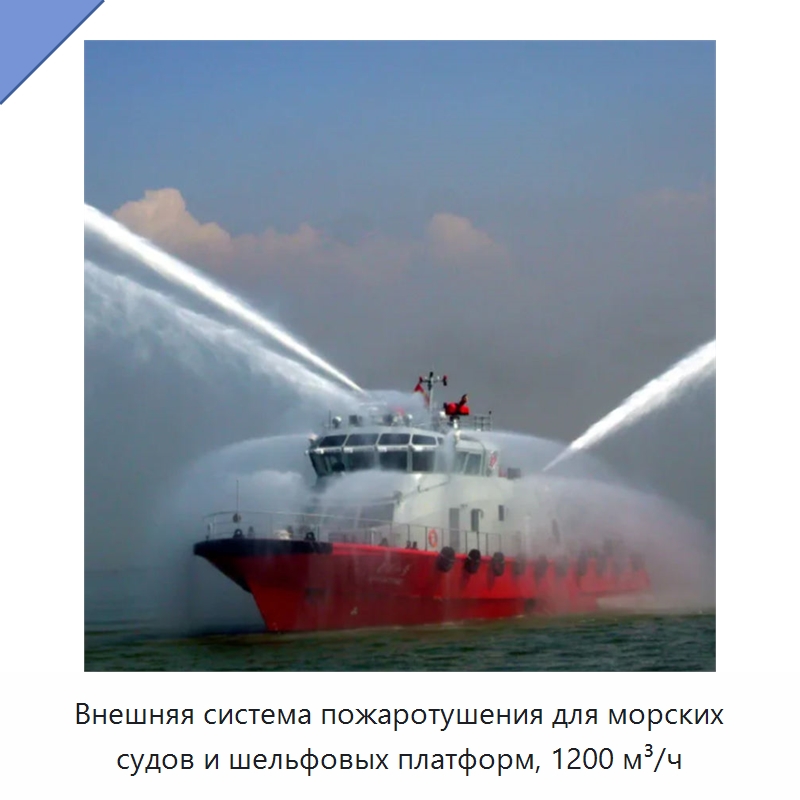 Внешняя система пожаротушения для морских судов и шельфовых платформ, 1200 м³/ч — Противопожарное оборудование и принадлежности