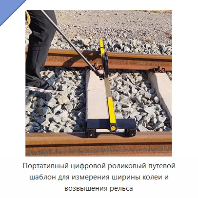 Портативный цифровой роликовый путевой шаблон для измерения ширины колеи и возвышения рельса — Комплектующие и принадлежности для железнодорожного транспорта