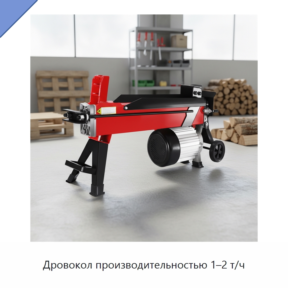 Дровокол производительностью 1–2 т/ч — Специальные сельскохозяйственные машины