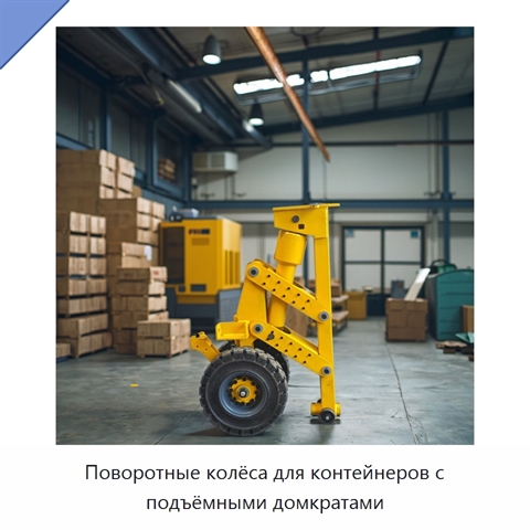 Поворотные колёса для контейнеров с подъёмными домкратами