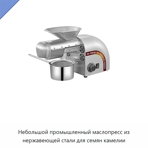 Небольшой промышленный маслопресс из нержавеющей стали для семян камелии