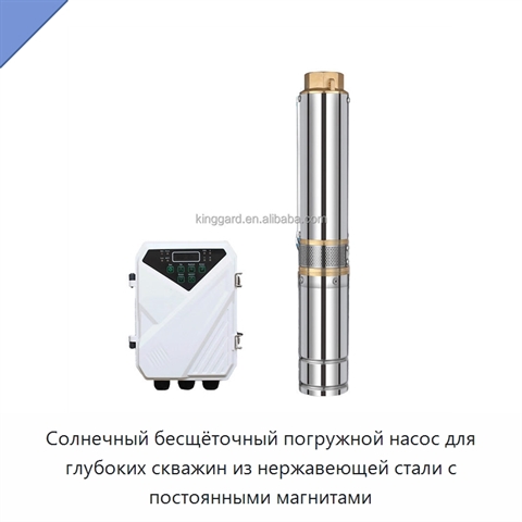 Солнечный бесщёточный погружной насос для глубоких скважин из нержавеющей стали с постоянными магнитами